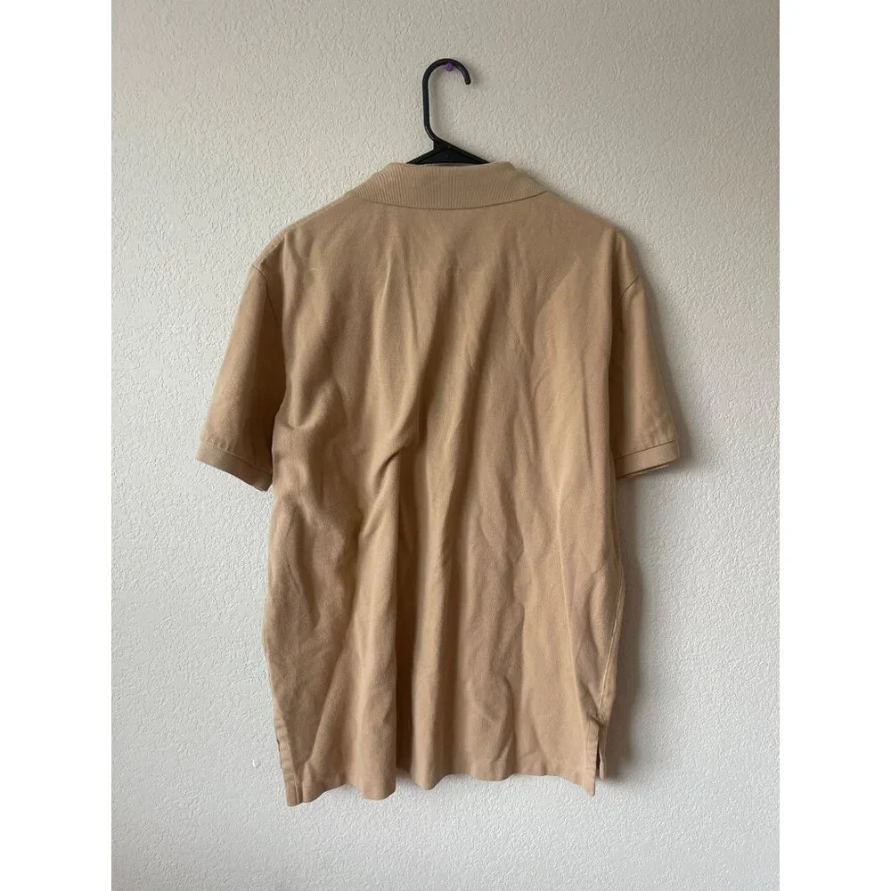 *Flaw* Polo Ralph Lauren Mens XL Tan Beige Short Sleeve Pique Cotton Polo Shirt